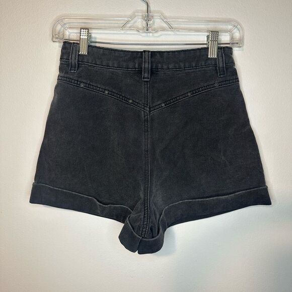 Tiger Mist Studded Black Denim Cuffed Shorts Sz XS - Picture 3 of 4